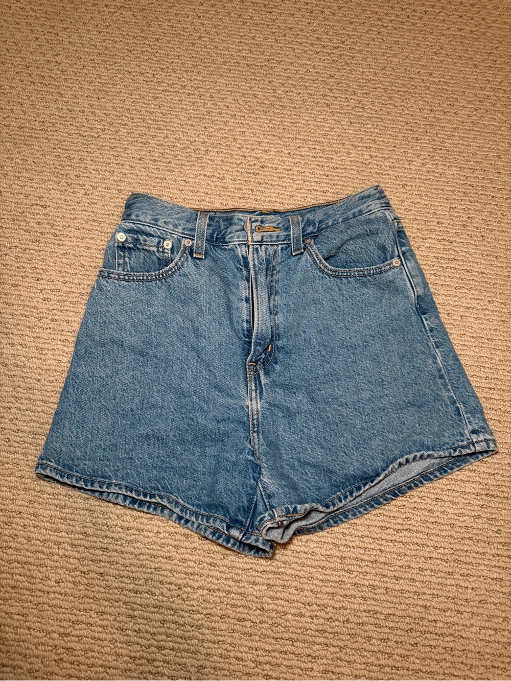 Levi's Light Blue High-Rise Denim Shorts